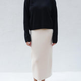 Amara Boxy Crewneck in Black Magic