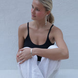 Fern Herringbone Chain Earrings