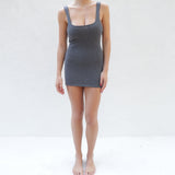 Sage Short Tank Dress in Almond
