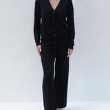 Solara V-Neck Cardigan in New Jet