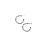 Ivy Hoop Earrings-Silver